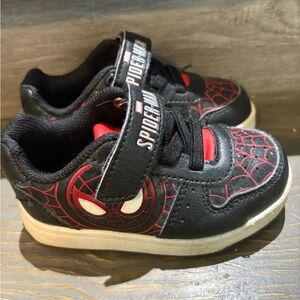 Marvel Black and Red Spider-Man Sneakers with Velcro